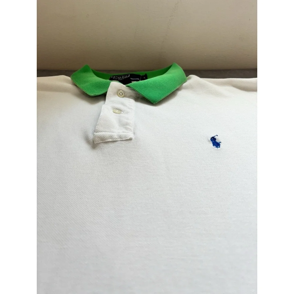 Vintage 90s Polo Ralph Lauren Mens Ringer Polo XL Shortsleeve Preppy Tennis
